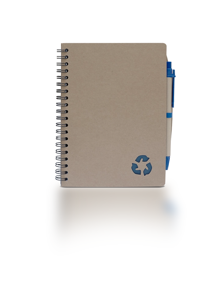 Kraft Blue Notebook with Sticky Notes & Pen – 80 Sheets – Eco-Friendly Stationery Gift